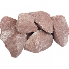 Камни для банных печей Малиновый кварцит (20кг, коробка)