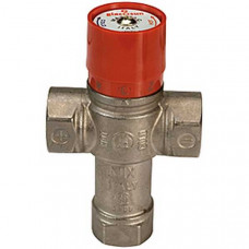 Термостатный смеситель GIACOMINI R156 для систем ГВС (диап 38-60С,Kv-2,0) ручной, Ду 3/4 г/г