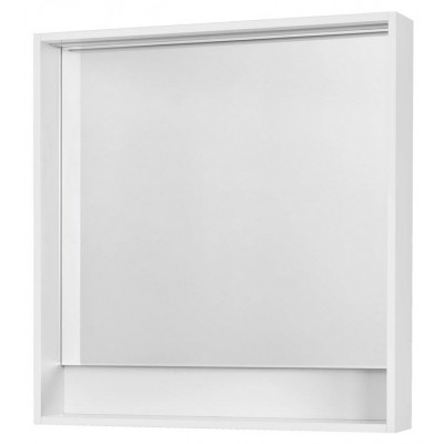 Зеркало Капри-80 белый глянец